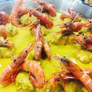 Baudroie aux gambas sauce homardine - la portion