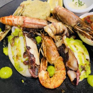 Duo de Seiches et Crevettes (Gambas)